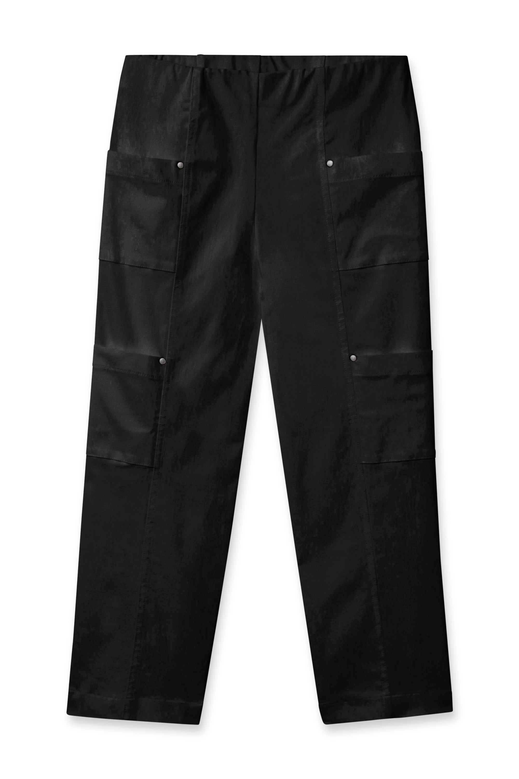 Grommet Cargo Pocket Detailed Control Stretch Cropped Pant